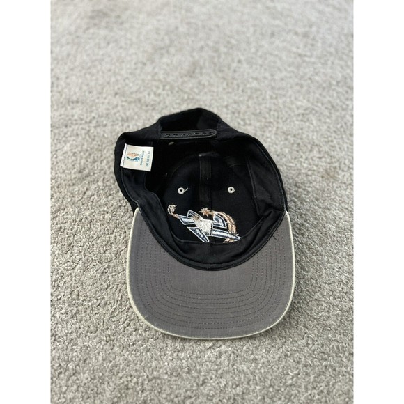 Vintage‎ 90s NBA Wizards Hat Two Tone Off White And Black - Picture 3 of 4